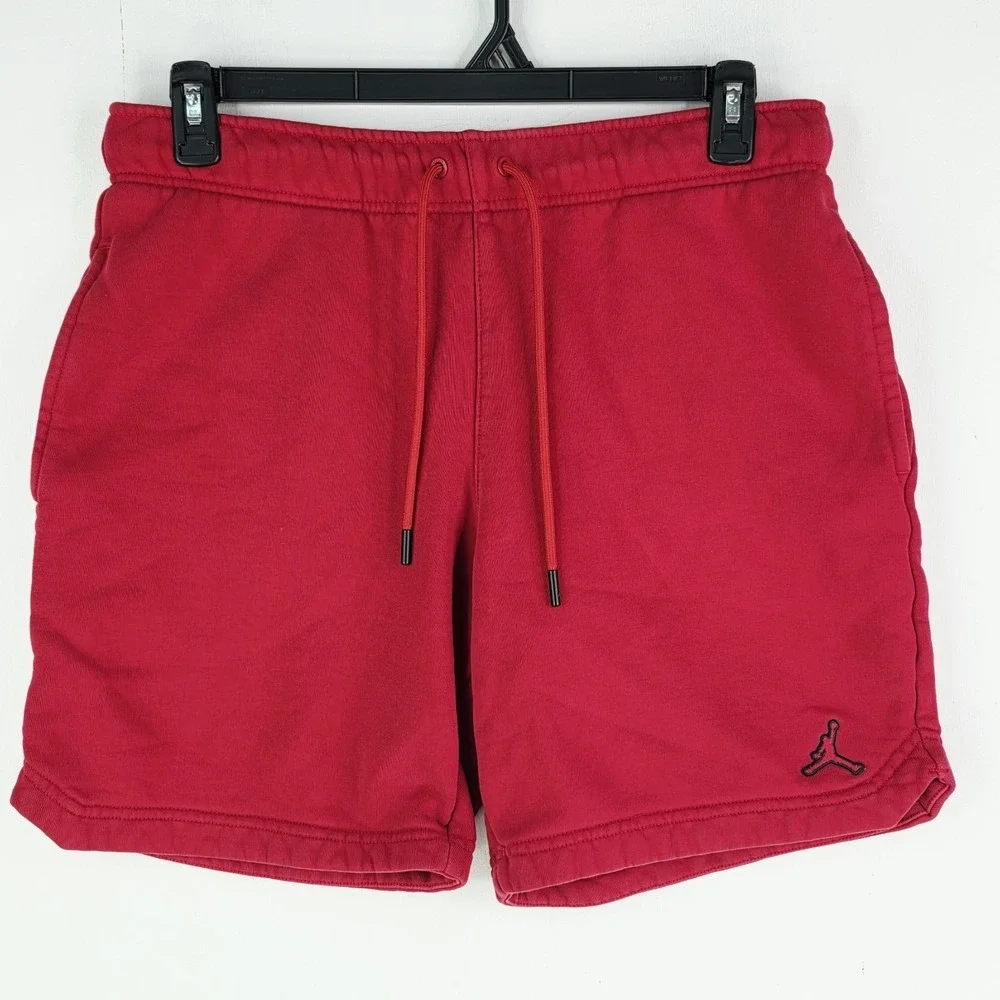 Nike Air Jordan Essentials Fleece Shorts Mens Size M Large Red DA9826-687